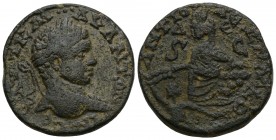 Seleucis and Pieria. Antioch. Elagabalus AD 218-222. 
Bronze Æ, [...] ΑΥ ΑΝΤΩΝΙΝΟC, laureate head right / ΑΝΤΙΟΧΕΩΝ [..], Δ-[E] S-C, the Tyche of Ant...