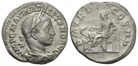 Severus Alexander, AD 233-235 
AR Denarius, Rome Obverse: IMP CM AVR SEV ALEXAND AVG, laureate, draped and cuirassed bust right
Reverse: PM TR P II ...