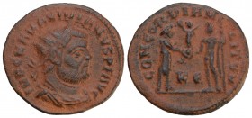 Maximianus Herculius AD 286-305. 
Struck AD 295-299. Cyzicus, Radiatus Æ, IMP C M A MAXIMIANVS P F AVG, radiate, draped, and cuirassed bust right / C...
