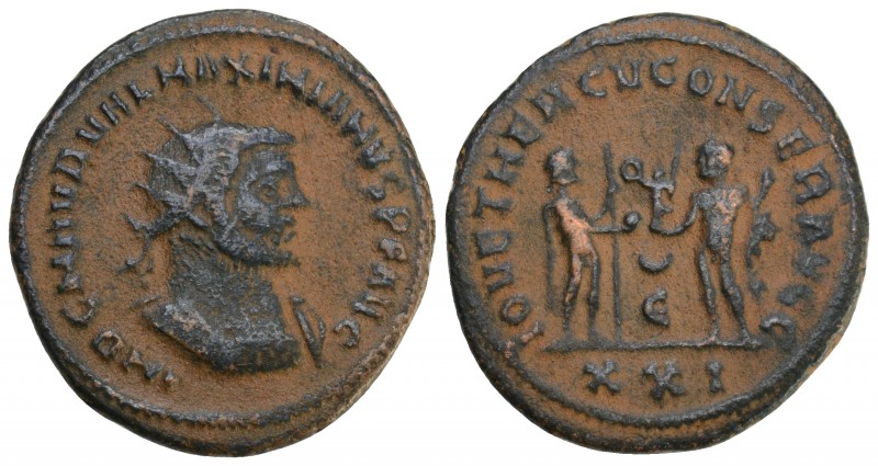 Maximianus Herculius AD 286-305. Antioch
Antoninianus Æ, IMP C M AVR VAL MAXIMI...