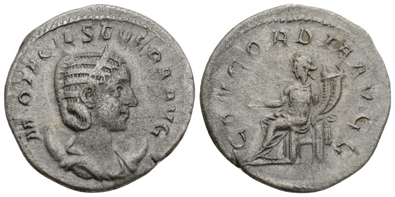 Otacilla Severa. AD 246-248. 
AR Antoninianus M OTACIL SEVERA AVG, Diademed and...