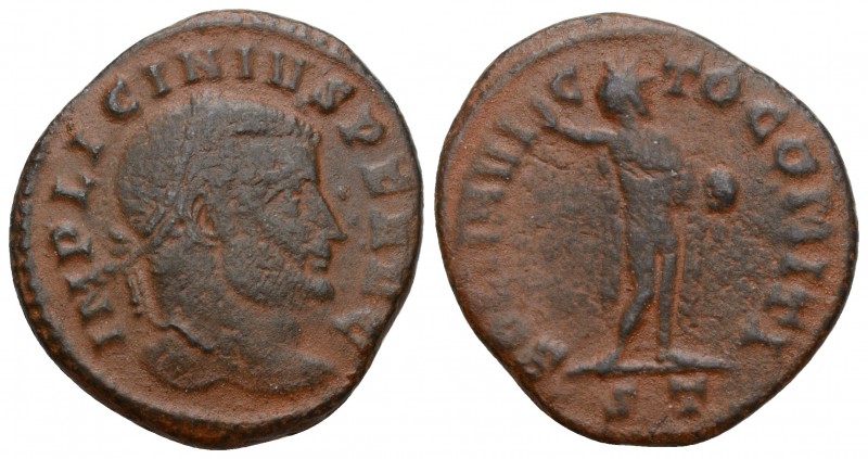 Licinius I, 308-324. 
Follis (Bronze) Ticinum, 313-314. IMP LICINIVS P F AVG La...