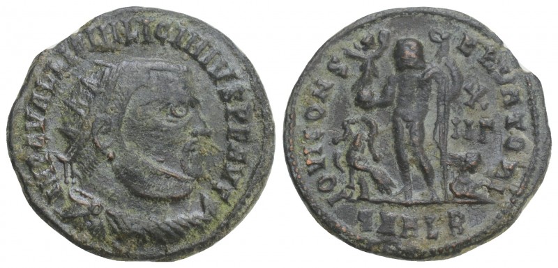 LICINIUS I AD(308-324). 
AE Follis. Obv: IMP C VAL LICIN LICINIVS P F AVG. Radi...