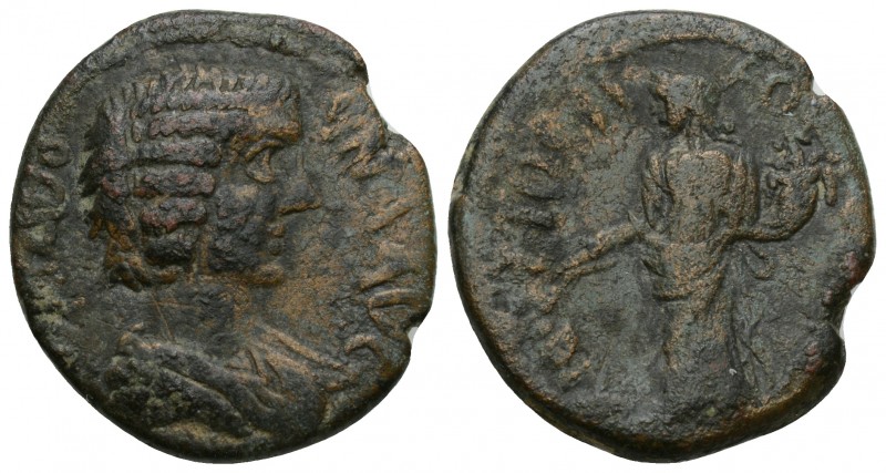 Julia Domna Antioch, Pisidia. AD 193-217 
AE Condition Very Good 6 gr. 22 mm.