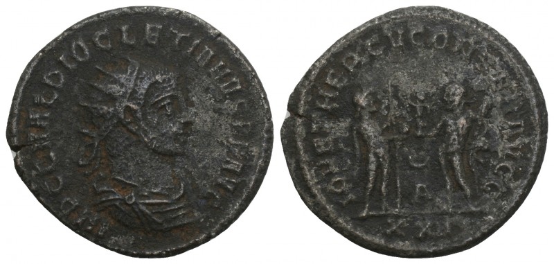 Diocletian. A.D. 284-305. 
Æ antoninianus Antioch. IMP C C VAL DIOCLETIANVS P F...