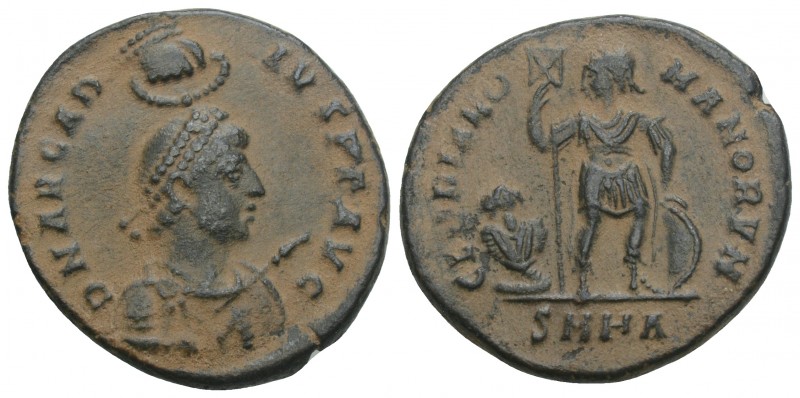 Arcadius Æ Centenionalis. Heraclea, AD 378-383. 
D N ARCADIVS P F AVG, pearl-di...