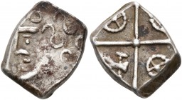 CELTIC, Southern Gaul. Ruteni. Late 2nd-early 1st century BC. Drachm (Silver, 13 mm, 2.22 g), 'du type de Goutrens au torque' type. Celticized male he...