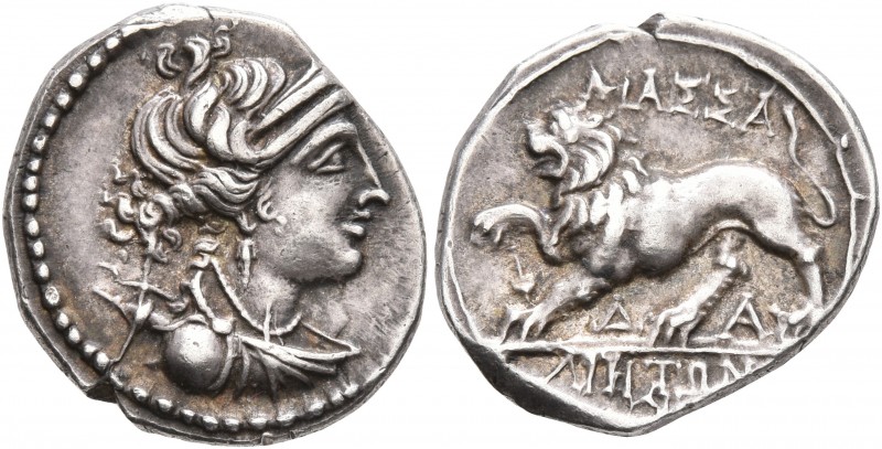 GAUL. Massalia. Circa 125-90 BC. Drachm (Silver, 16 mm, 2.73 g, 5 h). Laureate h...
