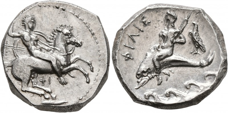 CALABRIA. Tarentum. Circa 332-302 BC. Didrachm or Nomos (Silver, 21 mm, 7.90 g, ...
