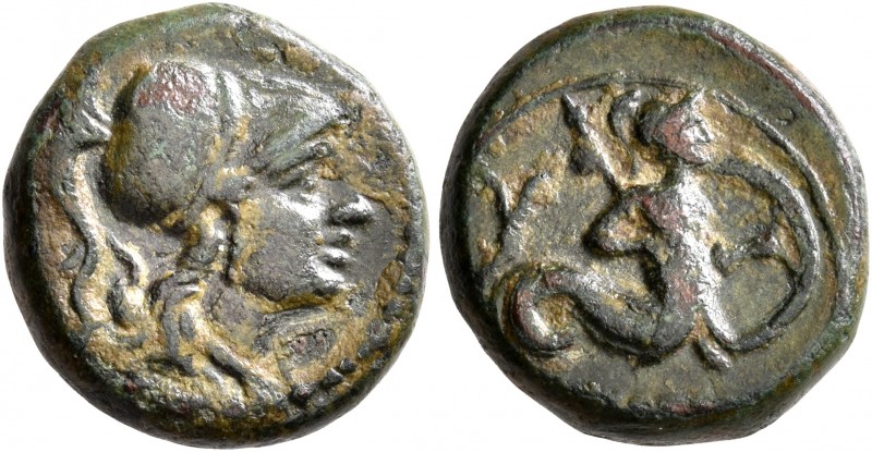 LUCANIA. Herakleia. 3rd-1st centuries BC. AE (Bronze, 14 mm, 2.89 g, 9 h). Head ...