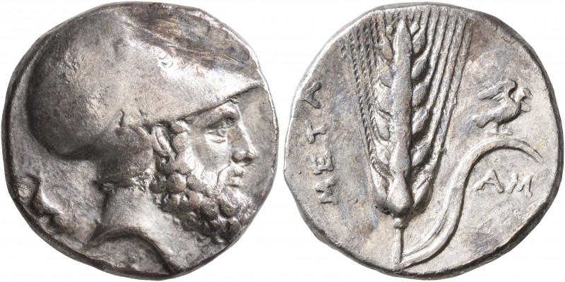 LUCANIA. Metapontion. Circa 340-330 BC. Didrachm or Nomos (Silver, 20 mm, 7.88 g...