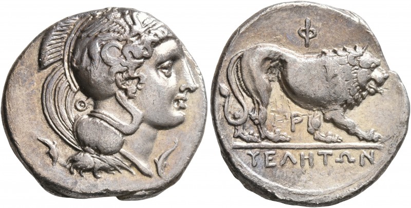 LUCANIA. Velia. Circa 340-334 BC. Didrachm or Nomos (Silver, 22 mm, 7.44 g, 4 h)...