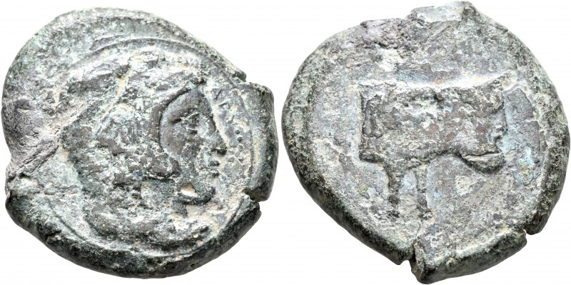 SICILY. Agyrion. 354/3-344 BC. Litra (Bronze, 32 mm, 31.53 g, 3 h). AΓY[PINAION]...