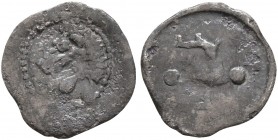 SICILY. Leontini. Circa 476-466 BC. Hexas - Dionkion (Silver, 8 mm, 0.09 g). Head of a lion to left. Rev. Λ-E Two pellets (mark of value). Boehringer,...