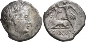 TAURIC CHERSONESOS. Chersonesos. Circa 210-200 BC. Drachm (Silver, 17 mm, 3.47 g, 12 h), Umnou..., magistrate. Laureate head of Artemis to right, with...