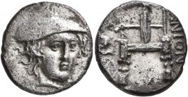 THRACE. Ainos. Circa 357-342/1 BC. Drachm (Silver, 17 mm, 3.74 g, 12 h). Head of Hermes facing slightly to right, wearing petasos. Rev. AINION Archaic...