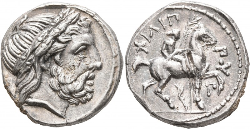 KINGS OF MACEDON. Philip II, 359-336 BC. Tetradrachm (Silver, 24 mm, 14.46 g, 1 ...