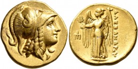 KINGS OF MACEDON. Alexander III ‘the Great’, 336-323 BC. Stater (Gold, 19 mm, 8.59 g, 10 h), Amphipolis, struck under Antipater, circa 325-319. Head o...