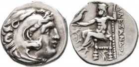 KINGS OF MACEDON. Alexander III ‘the Great’, 336-323 BC. Drachm (Silver, 18 mm, 4.39 g, 1 h), Abydos (?), struck under Antigonos Monophthalmos or Lysi...