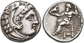 KINGS OF MACEDON. Alexander III ‘the Great’, 336-323 BC. Drachm (Silver, 17 mm, 4.39 g, 11 h), Kolophon, struck under Menander or Kleitos, circa 323-3...