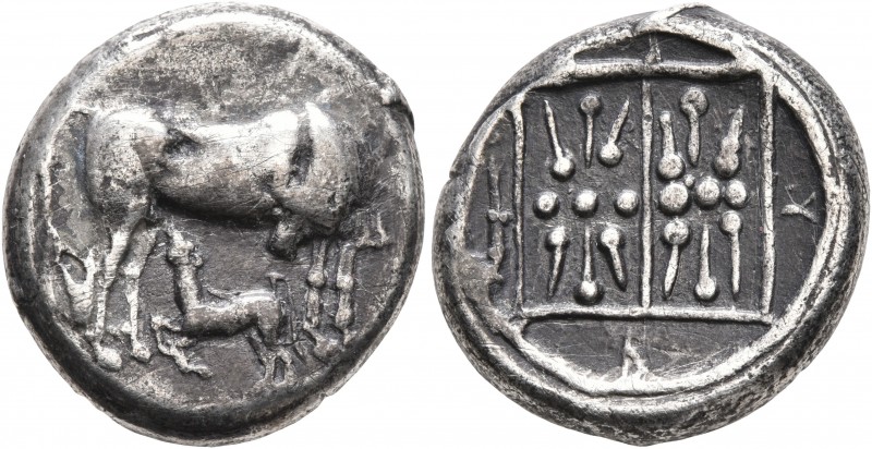 ILLYRIA. Dyrrhachion. Circa 340-280 BC. Stater (Silver, 20 mm, 10.55 g, 4 h). Co...