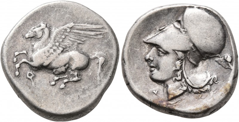 CORINTHIA. Corinth. Circa 375-300 BC. Stater (Silver, 22 mm, 8.58 g, 2 h). Ϙ Peg...