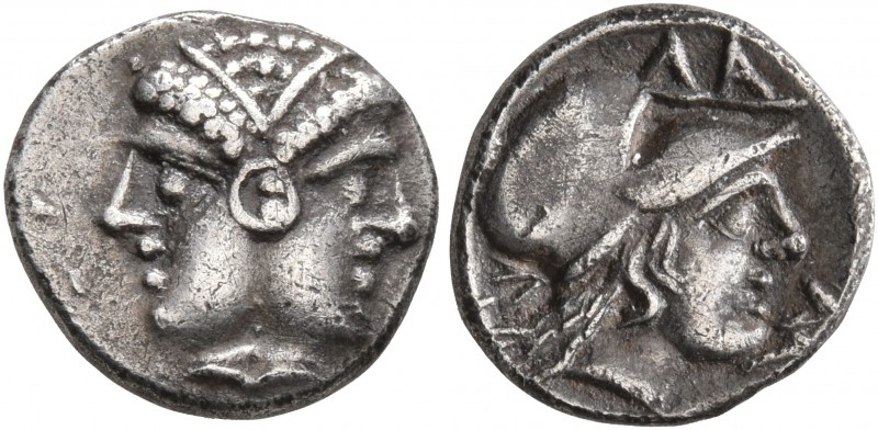 MYSIA. Lampsakos. 4th-3rd centuries BC. Diobol (Silver, 12 mm, 1.27 g, 7 h). Dia...