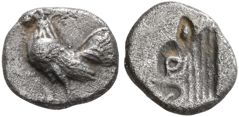 TROAS. Dardanos. 5th century BC. Tetartemorion (Silver, 6 mm, 0.21 g, 5 h). Roos...