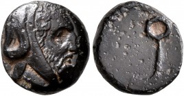 IONIA. Achaemenid Period. Autophradates, Satrap of Sparda, circa 380s-350s BC. Chalkous (Bronze, 11 mm, 1.20 g). Bearded head of Autophradates to righ...