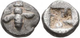 IONIA. Ephesos. Circa 550-500 BC. Hemihekte – 1/12 Stater (Silver, 8 mm, 0.88 g), Persic standard. Bee. Rev. Quadripartite incuse square. Karwiese Ser...