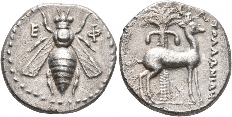 IONIA. Ephesos. Circa 202-150 BC. Drachm (Silver, 18 mm, 4.00 g, 11 h), Apolloni...