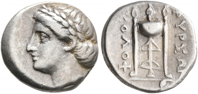 IONIA. Kolophon. Circa 310-294 BC. Hemidrachm (Silver, 12 mm, 1.54 g, 4 h), Phyr...