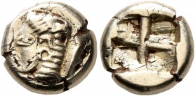 IONIA. Phokaia. Circa 625/0-522 BC. Hekte (Subaeratus, 10 mm, 2.46 g), a contemporary plated imitation. Archaic female head to left; behind, small sea...