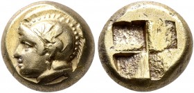 IONIA. Phokaia. Circa 478-387 BC. Hekte (Electrum, 10 mm, 2.54 g). Head of Athena to left, wearing crested Attic helmet decorated with a griffin on th...