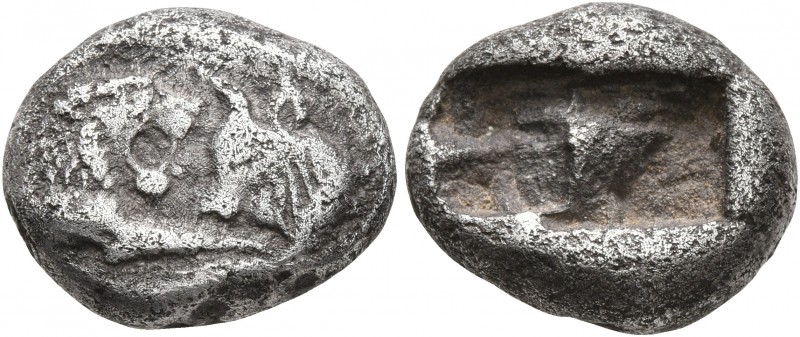 KINGS OF LYDIA. Kroisos, circa 560-546 BC. 1/3 Stater (Silver, 13 mm, 3.00 g), S...