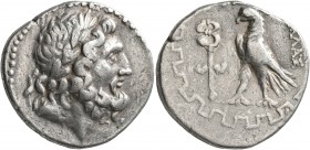 CARIA. Antioch ad Maeandrum. Circa 90/89-65/60 BC. Tetradrachm (Silver, 27 mm, 16.00 g, 1 h), Kalas, magistrate. Laureate head of Zeus to right. Rev. ...