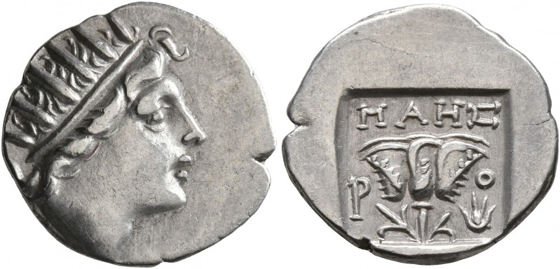 ISLANDS OFF CARIA, Rhodos. Rhodes. Circa 88-84 BC. Drachm (Silver, 15 mm, 1.85 g...