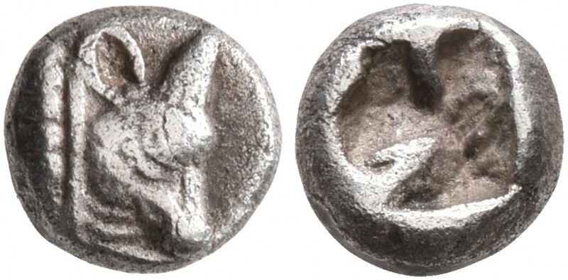 WESTERN ASIA MINOR, Uncertain. 5th century BC. Hemiobol (Silver, 6 mm, 0.43 g). ...