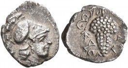 CILICIA. Soloi. Circa 410-375 BC. Obol (Silver, 11 mm, 0.63 g, 3 h), Da..., magistrate. Draped bust of Athena to right, wearing crested Attic helmet. ...