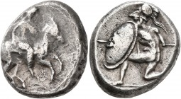 CILICIA. Tarsos. Circa 410-385 BC. Stater (Silver, 22 mm, 10.46 g, 5 h). Persian satrap on horseback to right, wearing kyrbasia. Rev. &#67669;&#67667;...