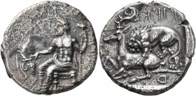 CILICIA. Tarsos. Mazaios, satrap of Cilicia, 361/0-334 BC. Stater (Silver, 22 mm, 10.49 g, 3 h). &#67649;&#67663;&#67659;&#67669;&#67667;&#67654; ('b'...