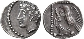 CILICIA. Uncertain. Balakros (?), satrap of Cilicia, 333-323 BC. Obol (Silver, 10 mm, 0.72 g, 10 h). Youthful male head to left, wearing wreath of gra...