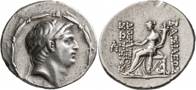 SELEUKID KINGS OF SYRIA. Demetrios I Soter, 162-150 BC. Tetradrachm (Silver, 32 ...