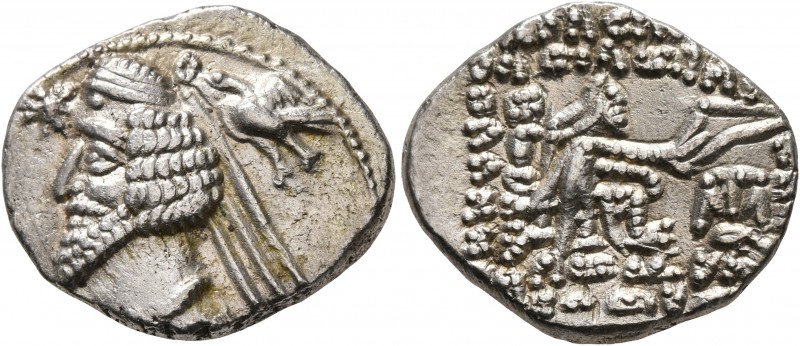 KINGS OF PARTHIA. Phraates IV, circa 38-2 BC. Drachm (Silver, 19 mm, 3.81 g, 12 ...