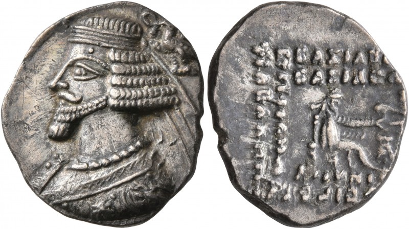 KINGS OF PARTHIA. Phraates IV, circa 38-2 BC. Drachm (Silver, 20 mm, 3.86 g, 1 h...