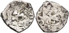 INDIA, Pre-Mauyran (Gujarat). Saurashtra Janapada. 450-300 BC. 1/4 Karshapana (Silver, 13 mm, 0.80 g). Bull advancing left; around, ancillary symbols....