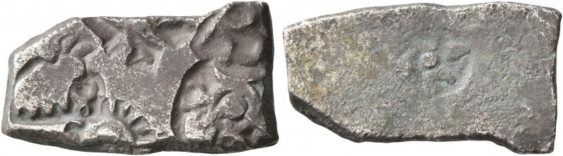 INDIA, Mauryan Empire. Karshapana (Silver, 11x21 mm, 2.31 g), circa 2nd century ...