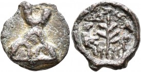 INDIA, Post-Mauryan (Punjab). Taxila (local coinage). AE (Bronze, 13 mm, 1.58 g, 6 h), Taxila city state (Pushkalavati), circa 2nd-1st century BC. Thr...