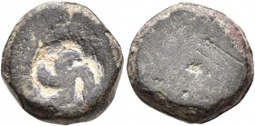 INDIA, Post-Mauryan (Punjab). Taxila (local coinage). AE (Bronze, 12 mm, 3.25 g), Taxila city state (Pushkalavati), circa 1st century BC. Swastika tur...