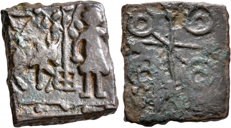 INDIA, Post-Mauryan (Malwa). Ujjain. AE (Bronze, 16x19 mm, 7.26 g), circa 2nd ce...